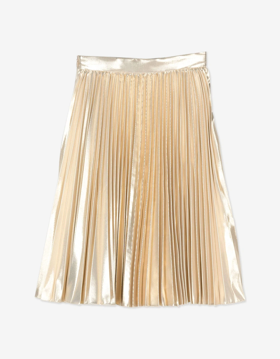 Girls Pleated Skirt in Gold