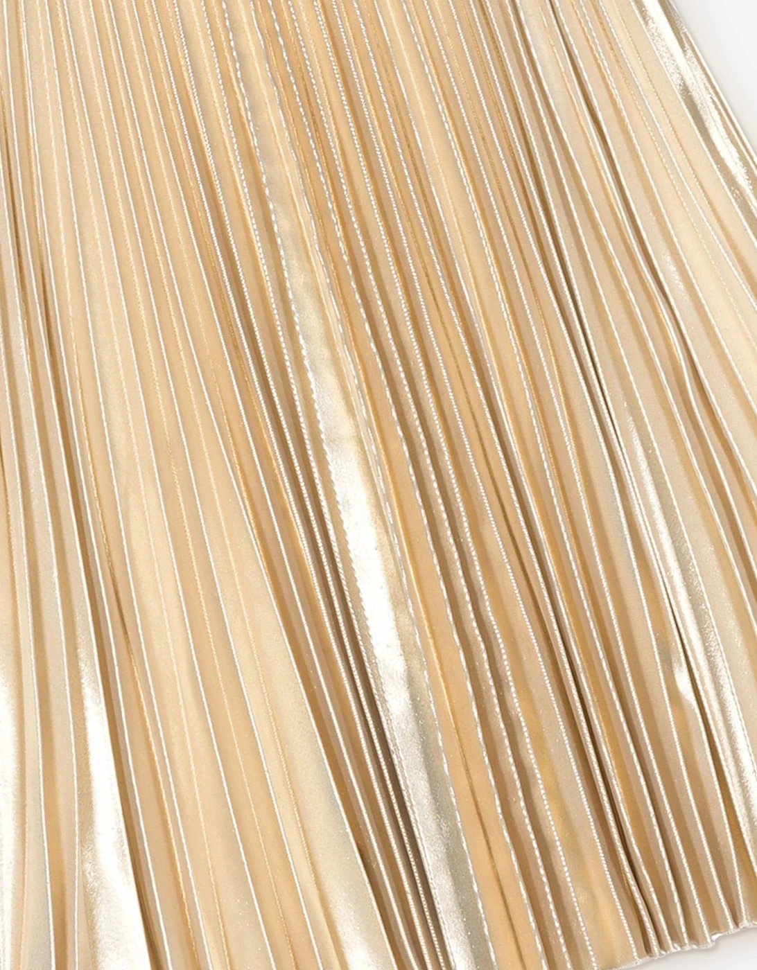 Girls Pleated Skirt in Gold