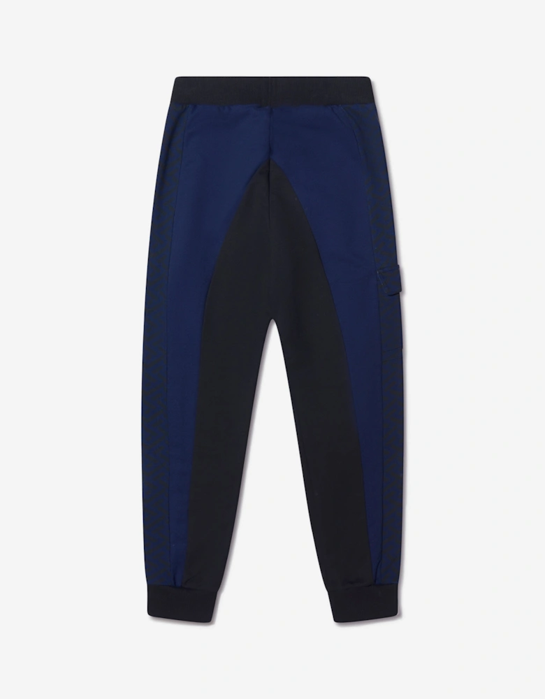 Boys Cotton La Greca Signature Trim Sweatpants