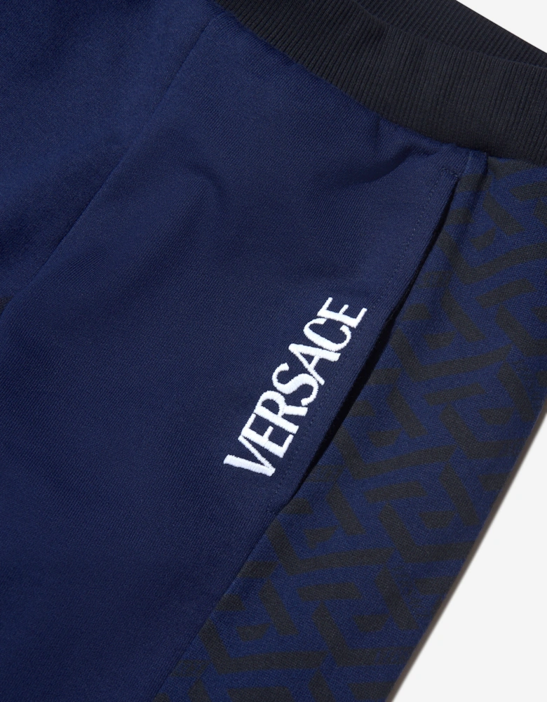 Boys Cotton La Greca Signature Trim Sweatpants