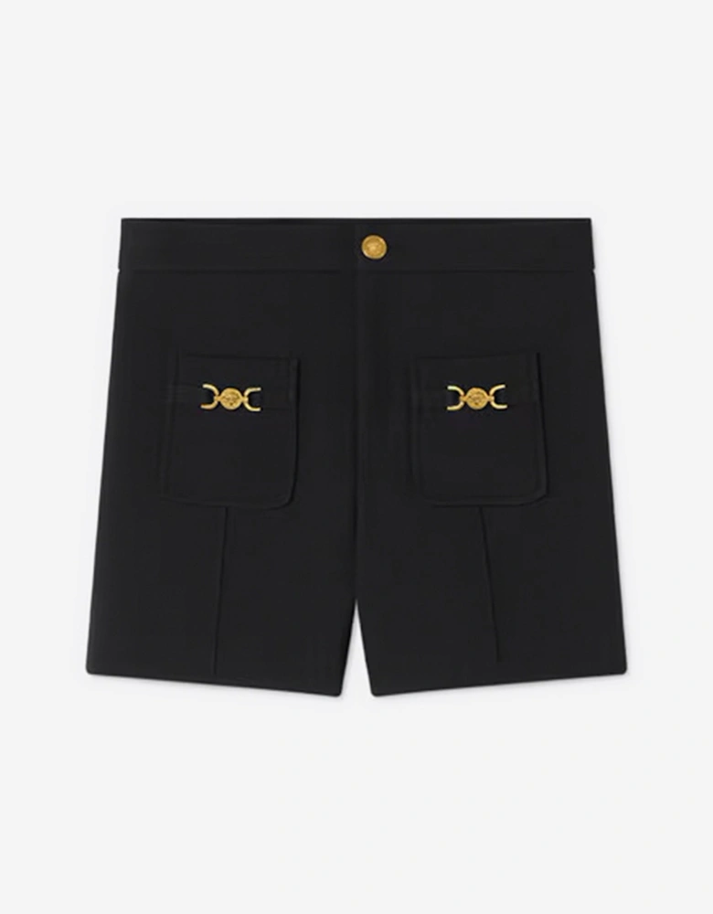 Girls Stretch Cady Shorts in Black