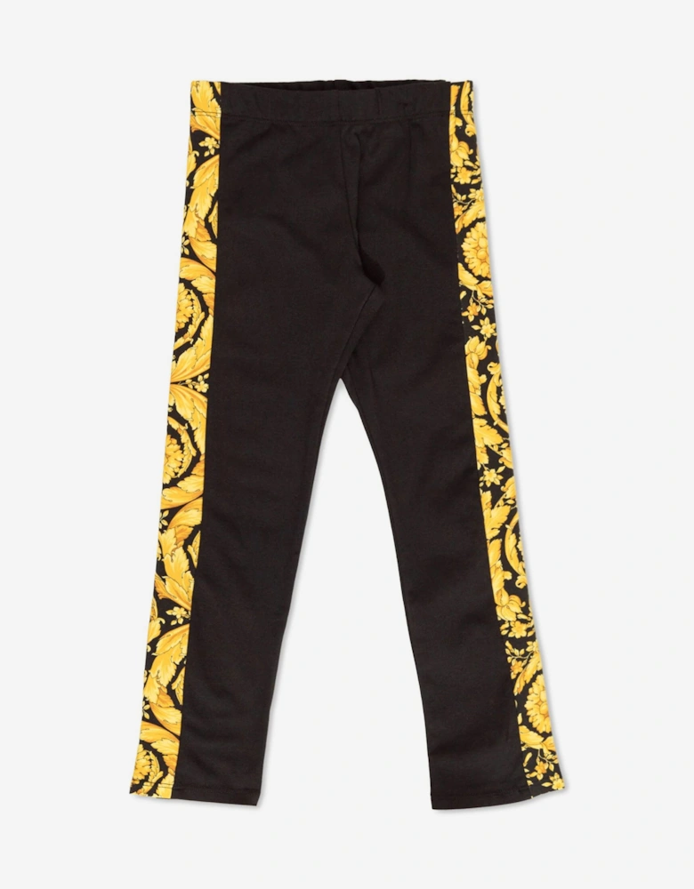 Girls Logo Leggings in Black