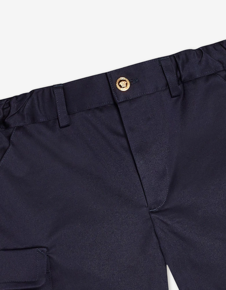 Boys Logo Cargo Shorts in Blue