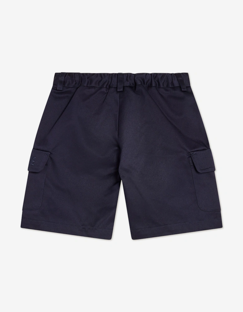 Boys Logo Cargo Shorts in Blue