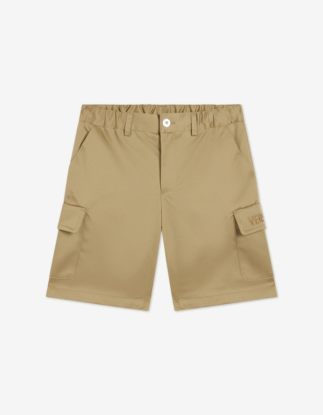 Versace Boys Cream Logo Cargo Shorts In Beige  4 Years Size 4 Yrs Kids