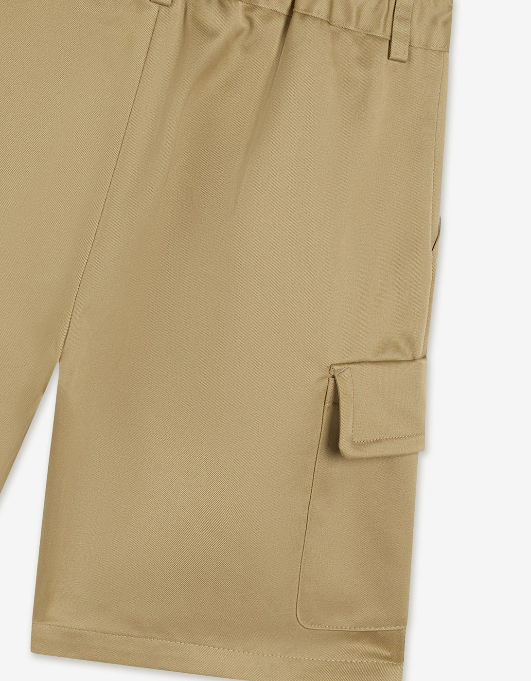 Boys Logo Cargo Shorts in Beige