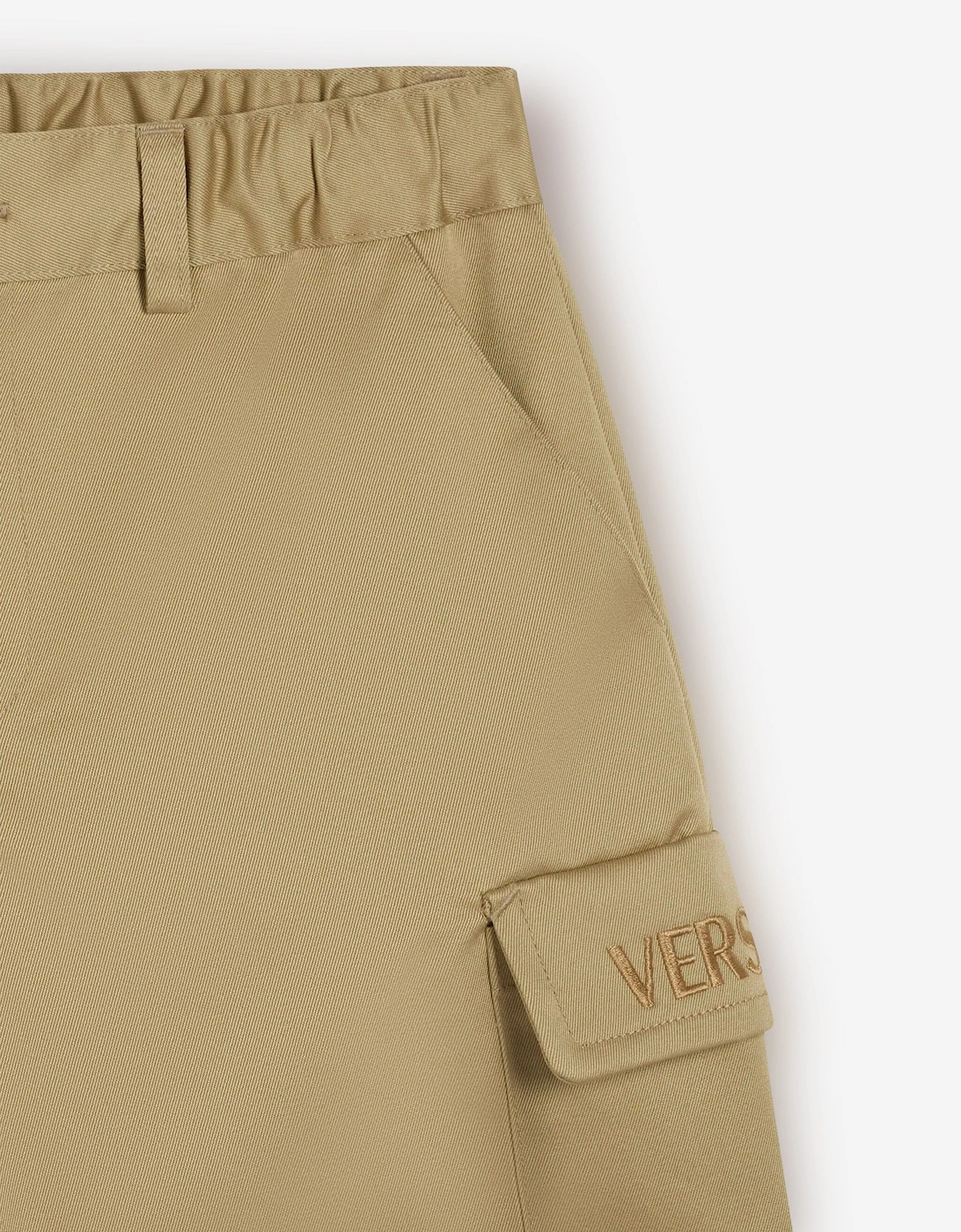 Boys Logo Cargo Shorts in Beige