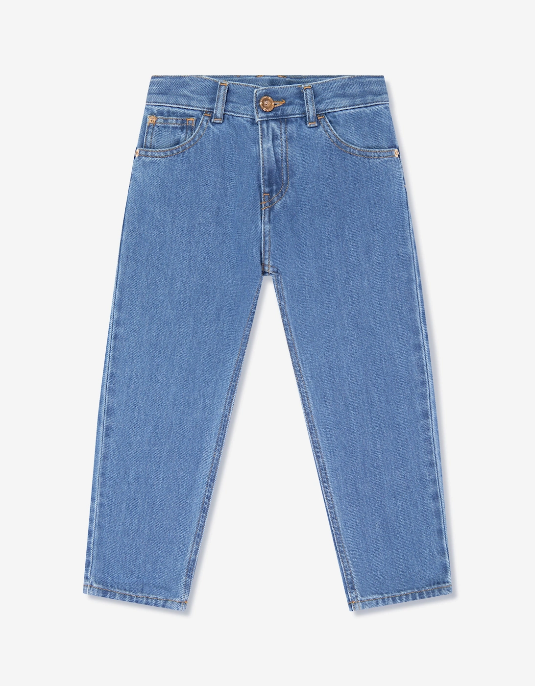 Boys Washed Denim Regular Jeans in Blue, 5 of 4