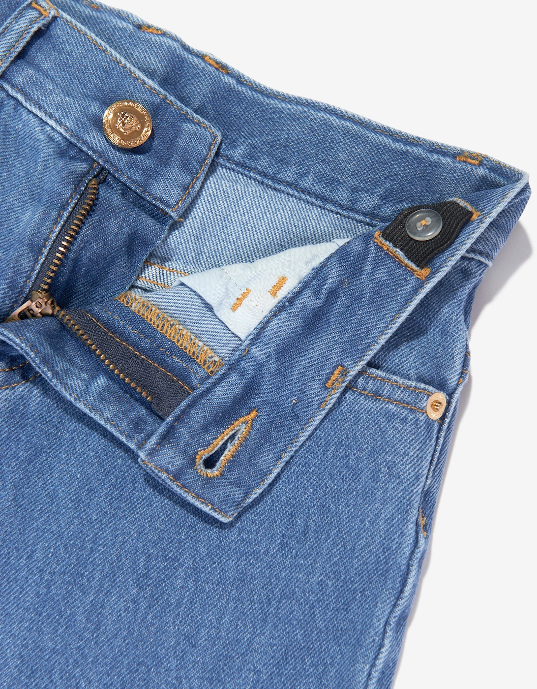 Boys Washed Denim Regular Jeans in Blue