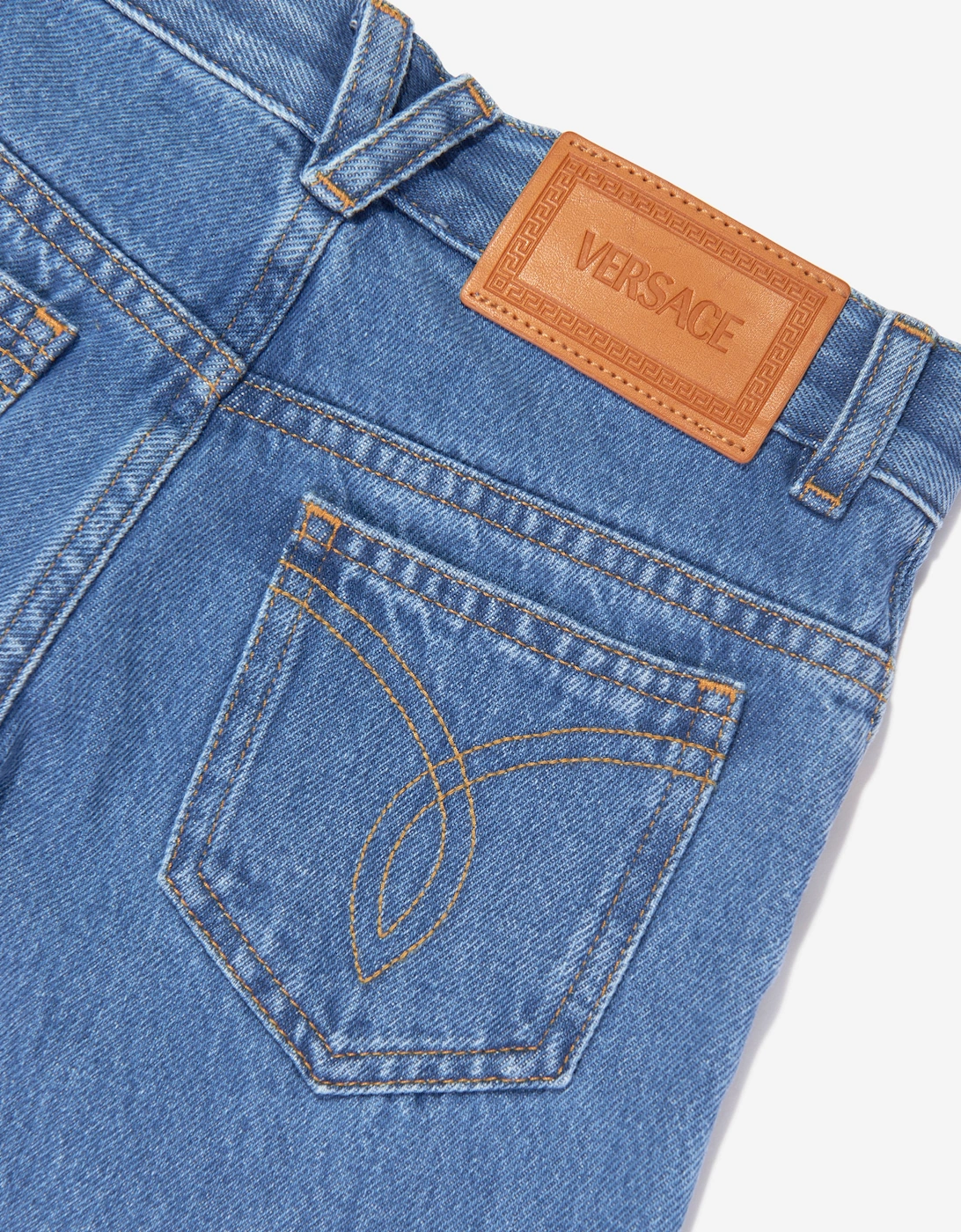 Boys Washed Denim Regular Jeans in Blue