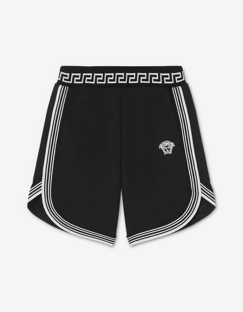 Boys Medusa Logo Shorts in Black