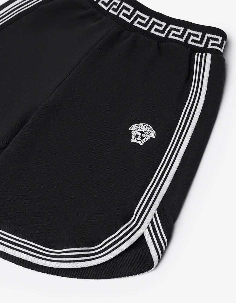 Boys Medusa Logo Shorts in Black