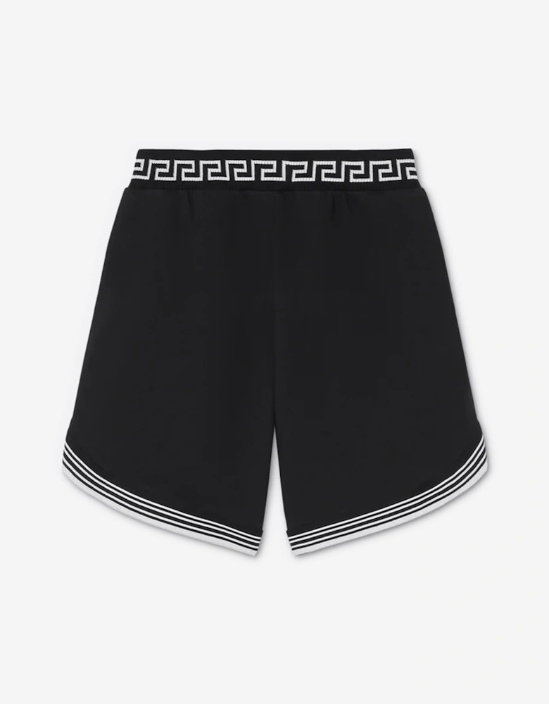 Boys Medusa Logo Shorts in Black