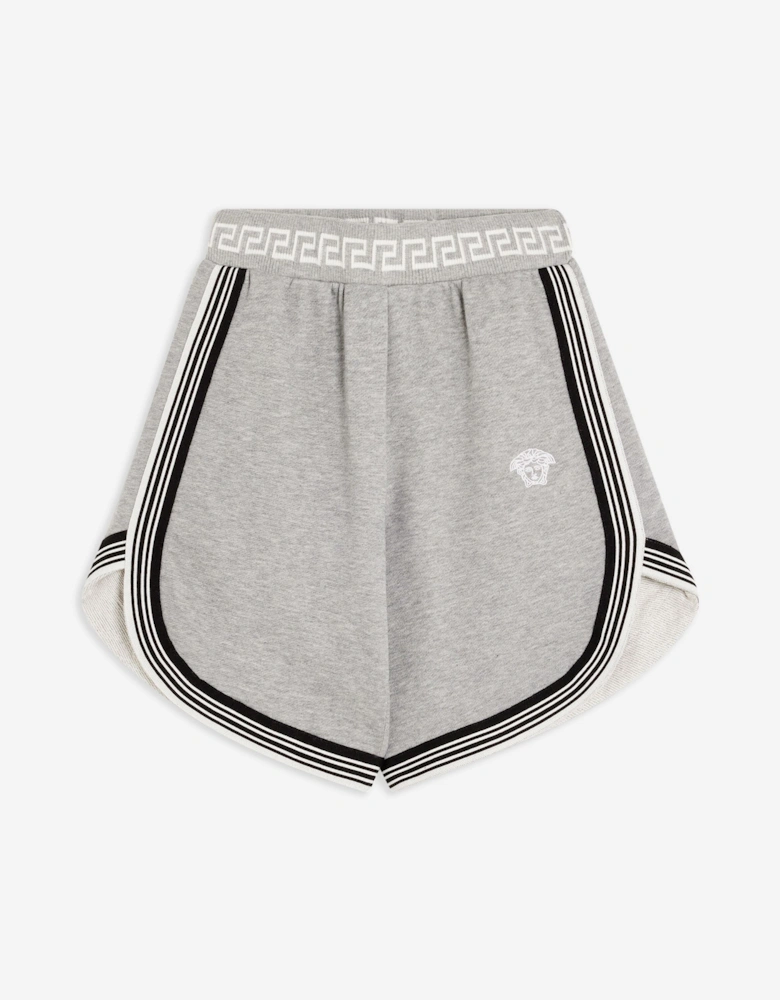 Boys Medusa Logo Shorts in Grey