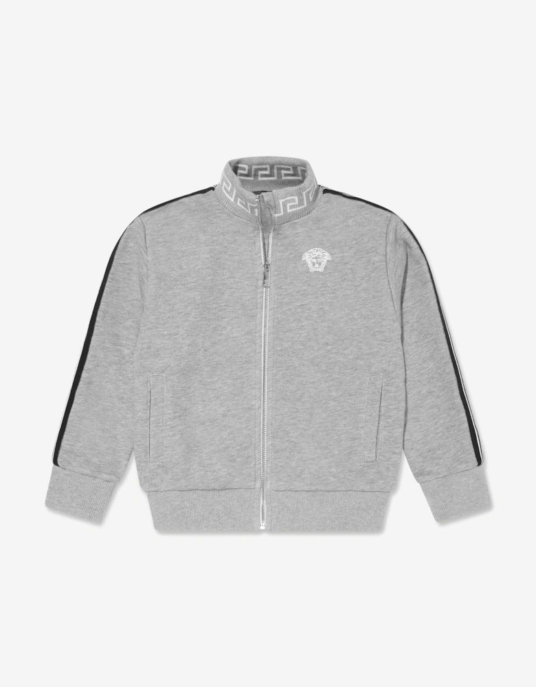 Boys Medusa Zip Up Top in Grey