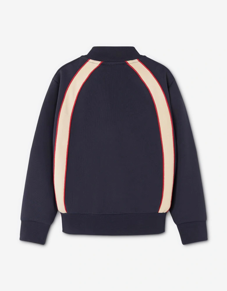 Boys Logo Zip Up Top in Black