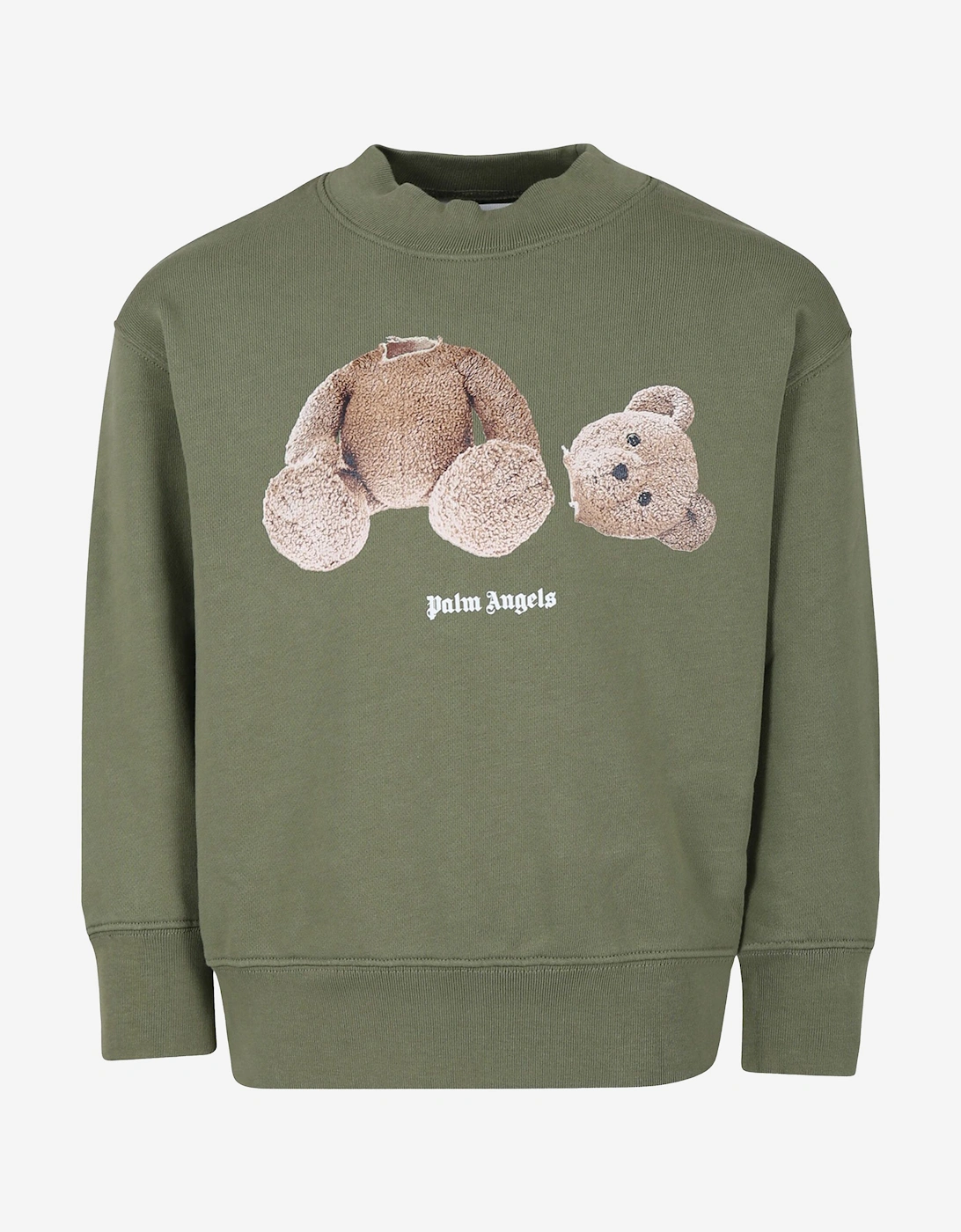 Kids Bear Crewneck Sweatshirt in Green, 5 of 4