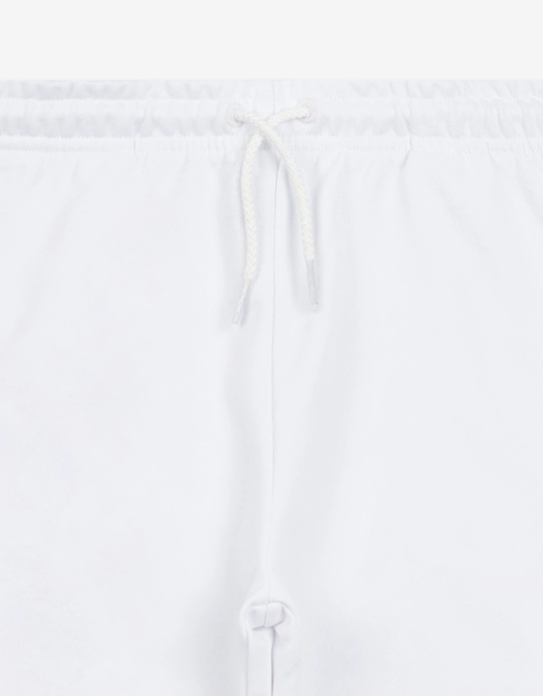 Boys French Terry Stacked Logo Shorts in White