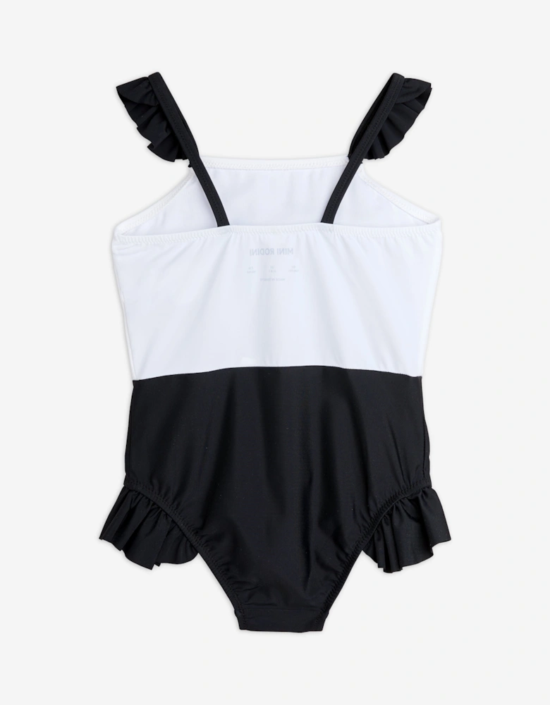 Girls Dolphins Frill Swimsuit in Multicolour