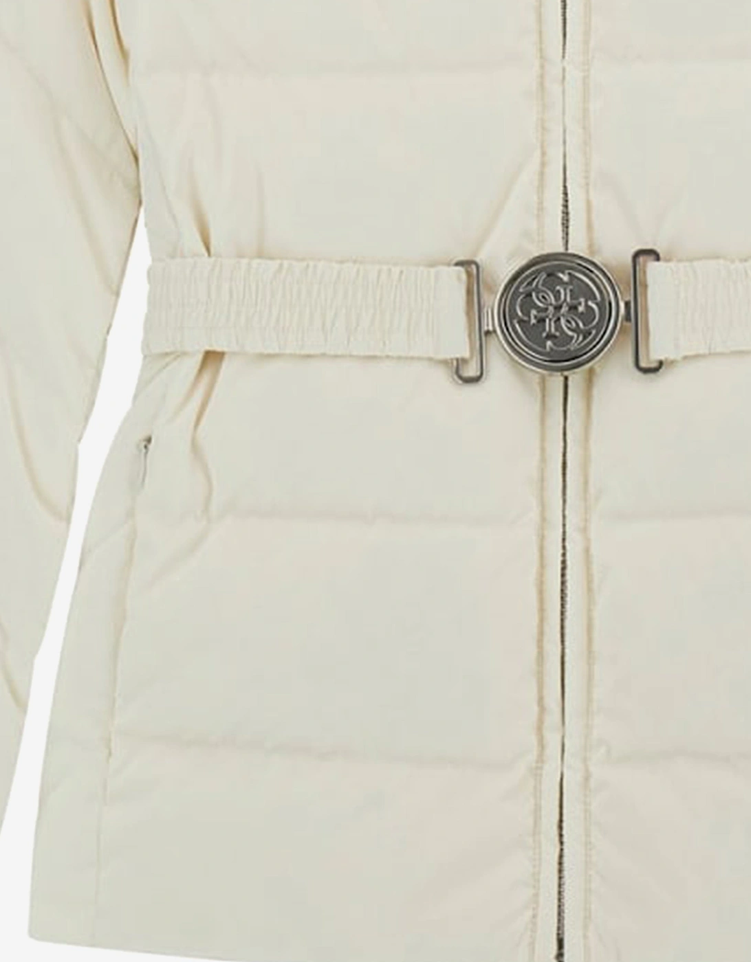 Girls Down Padded Puffer Coat in Ivory