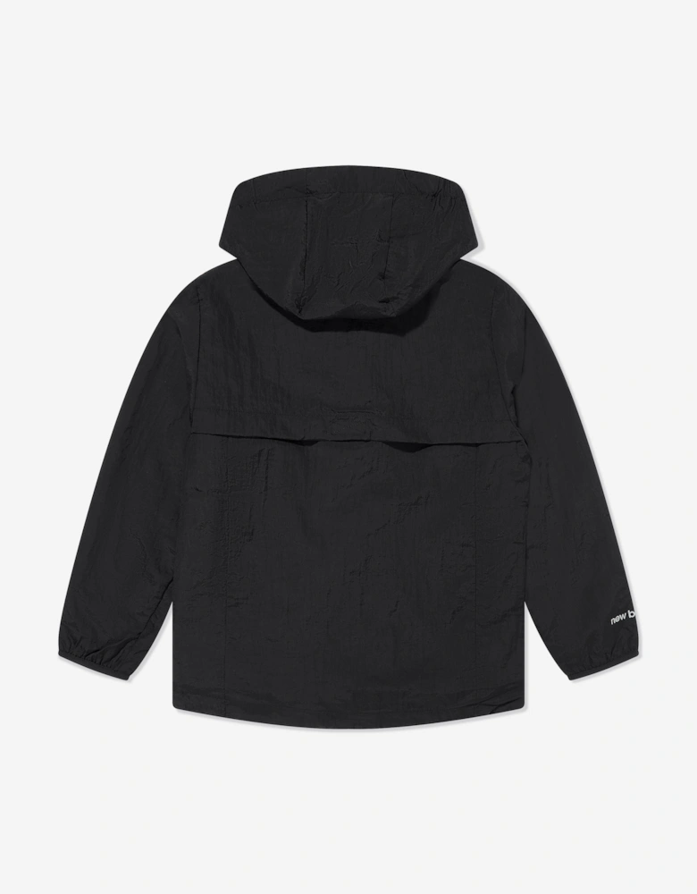 Boys Athletics Woven Mesh Lined Jacket in Black