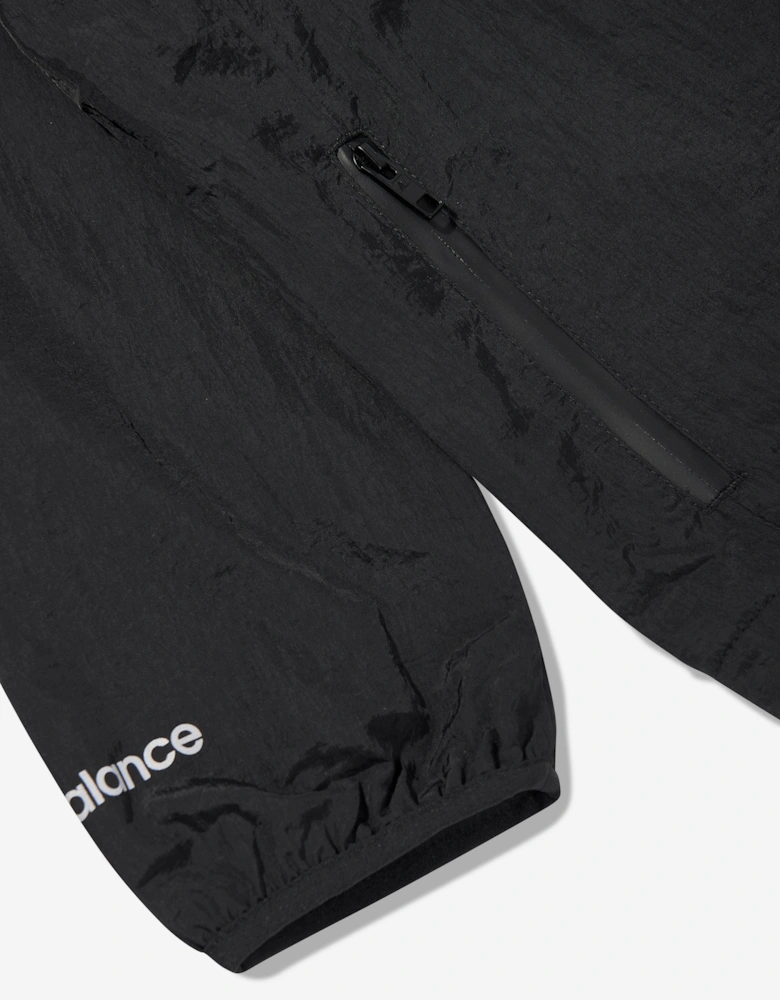 Boys Athletics Woven Mesh Lined Jacket in Black