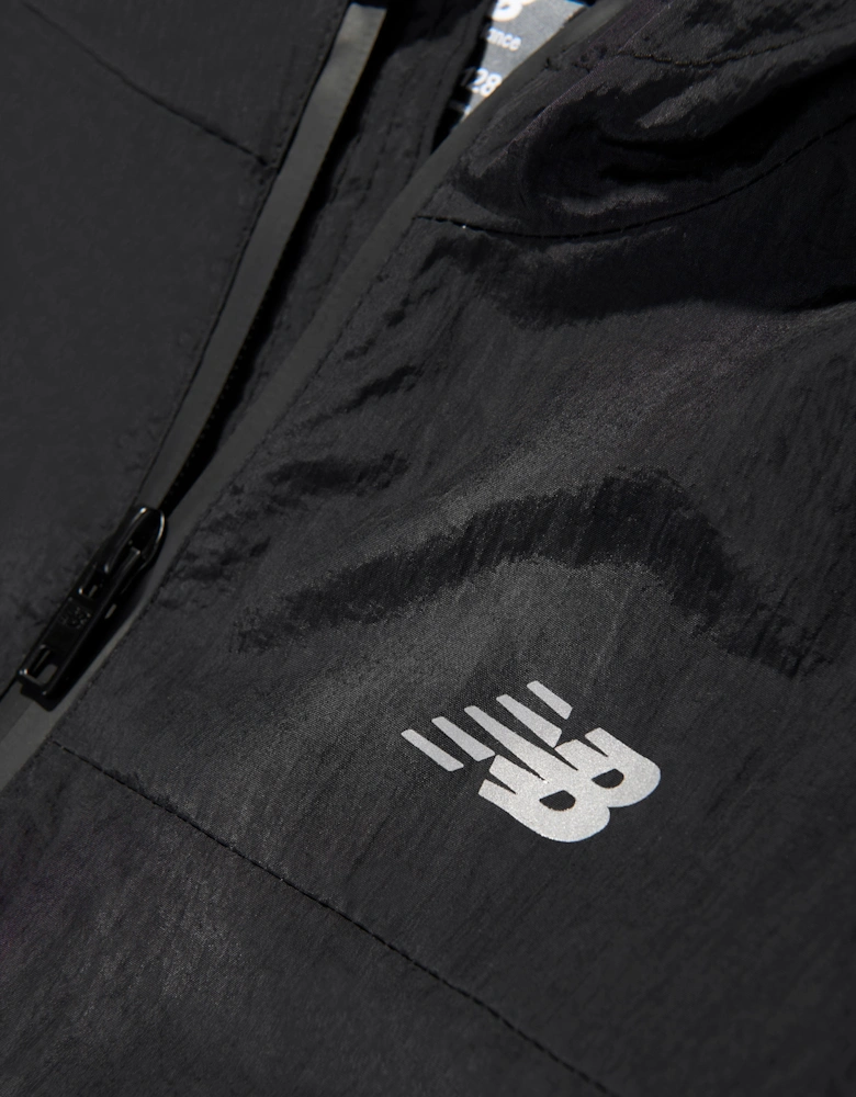 Boys Athletics Woven Mesh Lined Jacket in Black