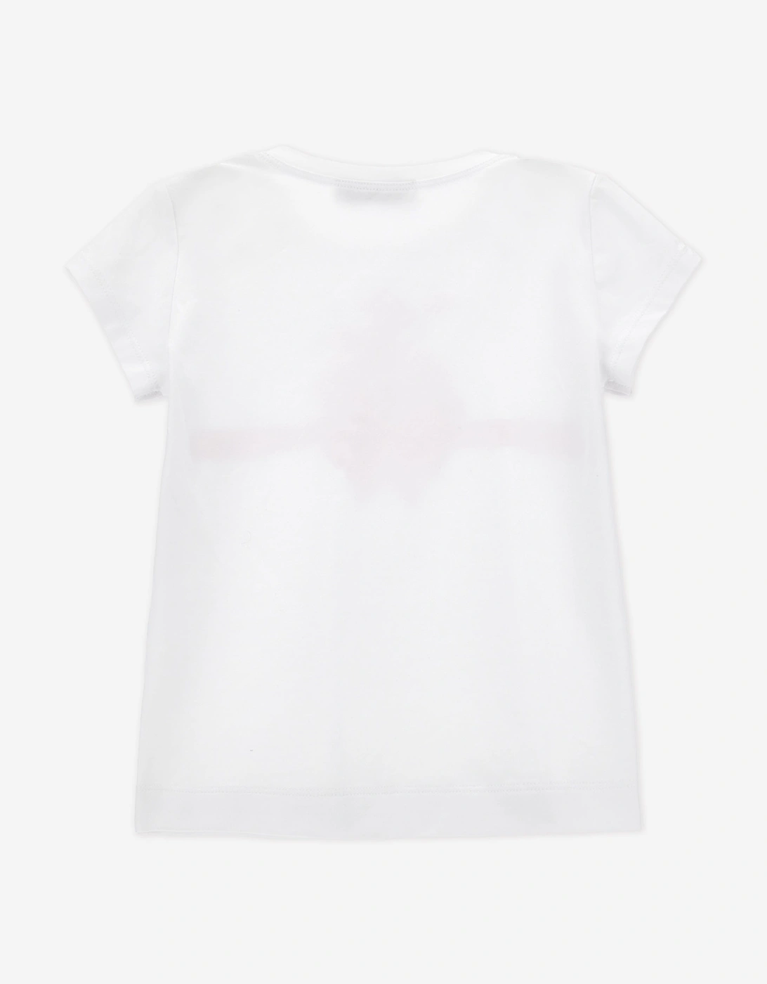 Girls Floral Bow T-Shirt in White