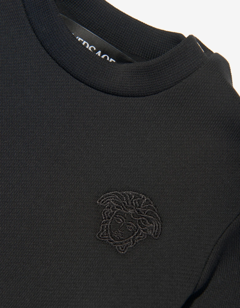 Baby Girls Barocco Sweater Dress in Black