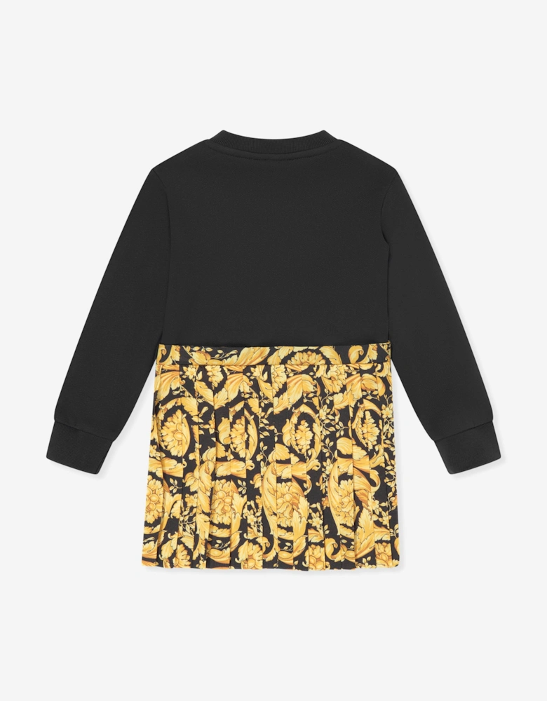 Baby Girls Barocco Sweater Dress in Black