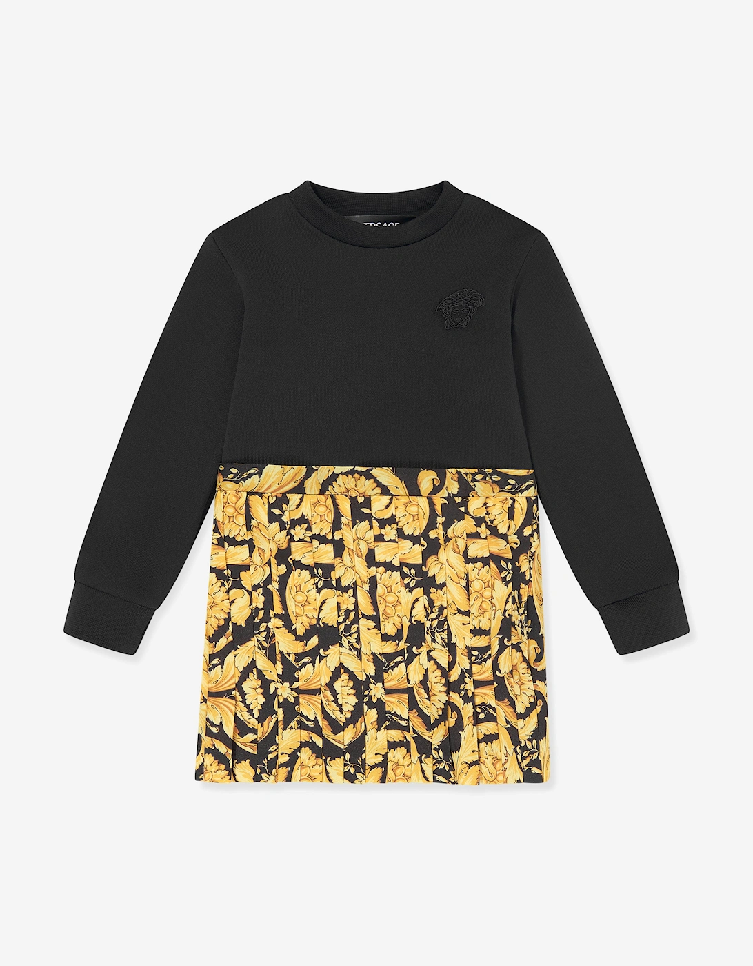 Baby Girls Barocco Sweater Dress in Black, 5 of 4