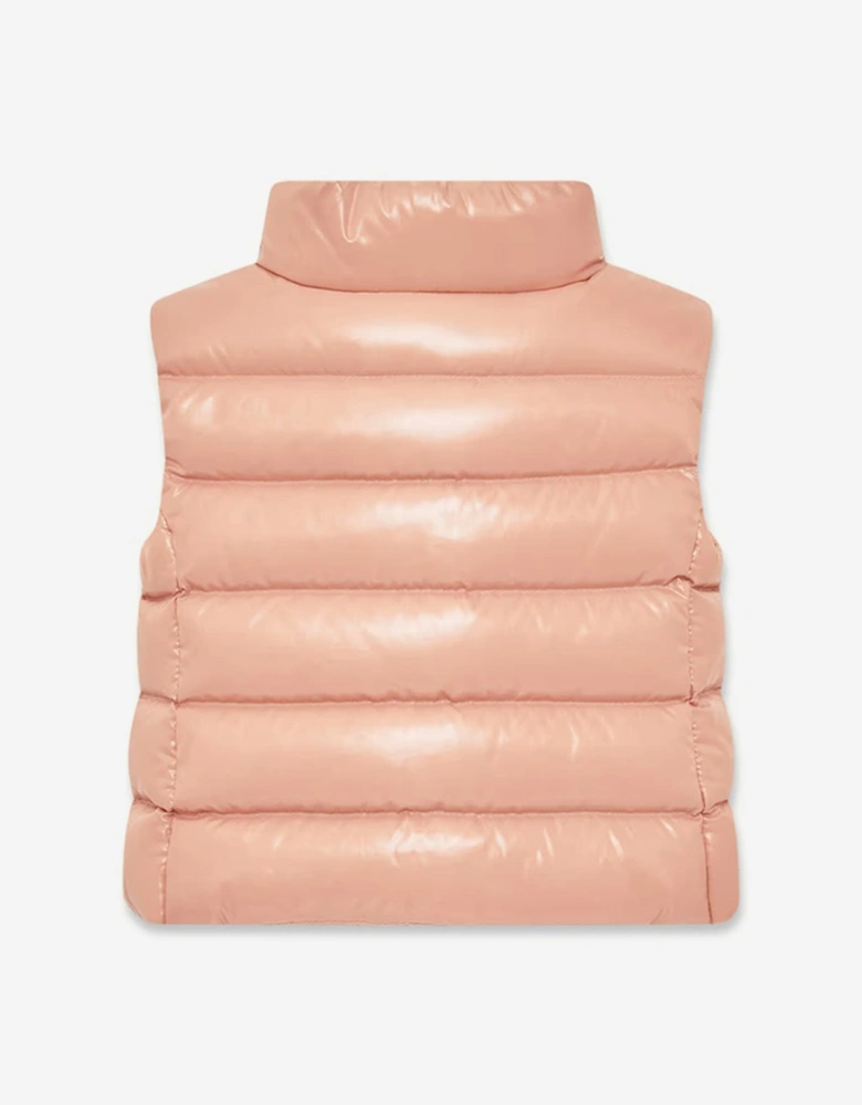 Baby Girls Down Padded Ghany Gilet in Pink
