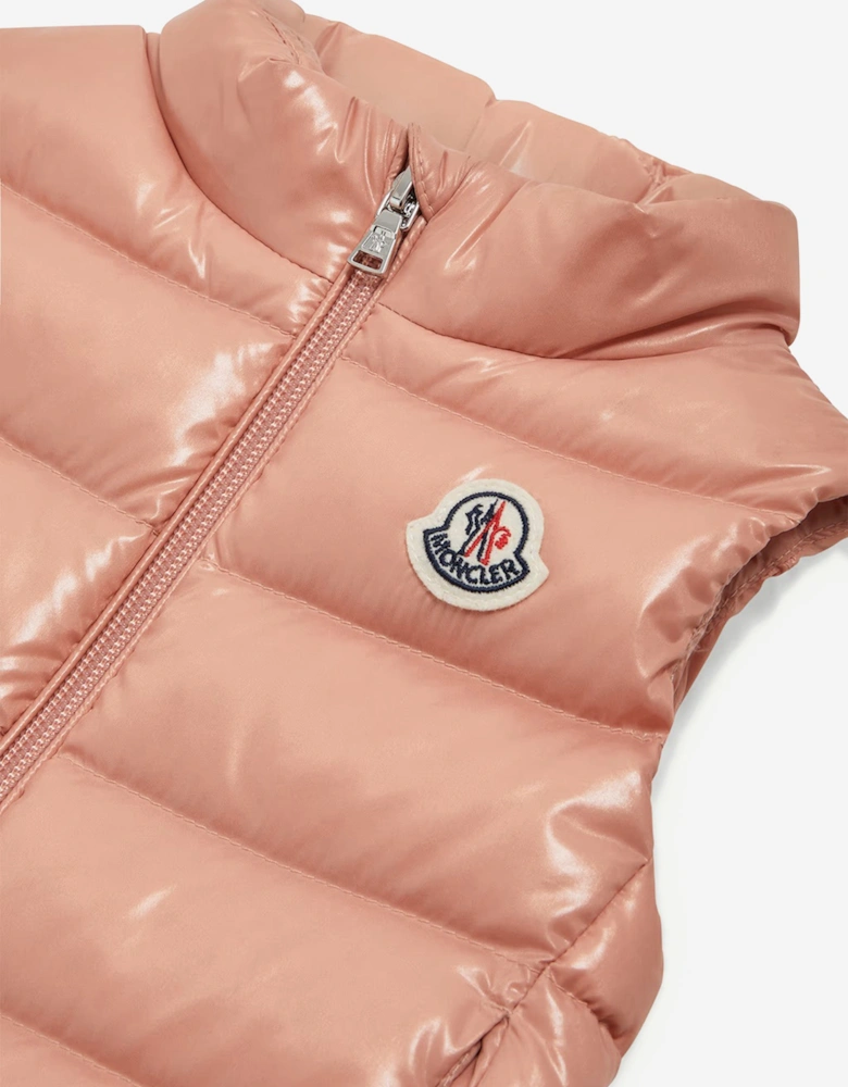 Baby Girls Down Padded Ghany Gilet in Pink