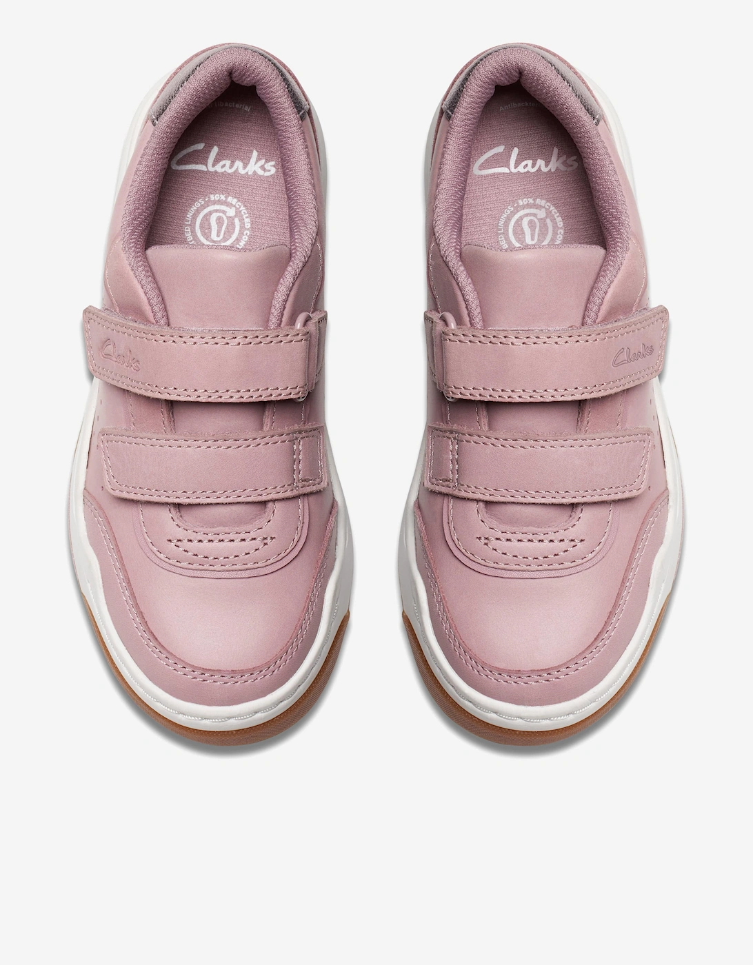 Girls Leather Urban Solo Trainers in Pink