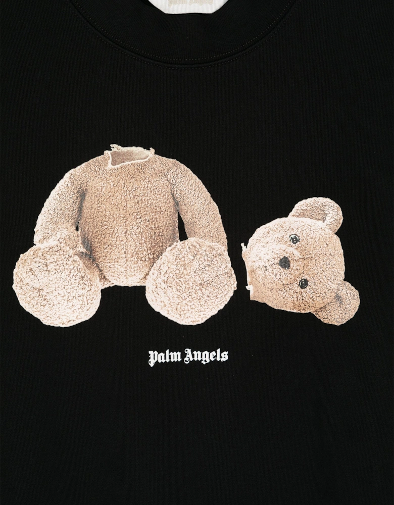 Kids Bear Crewneck Sweatshirt in Black