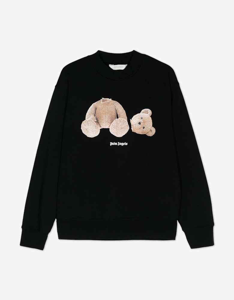 Kids Bear Crewneck Sweatshirt in Black