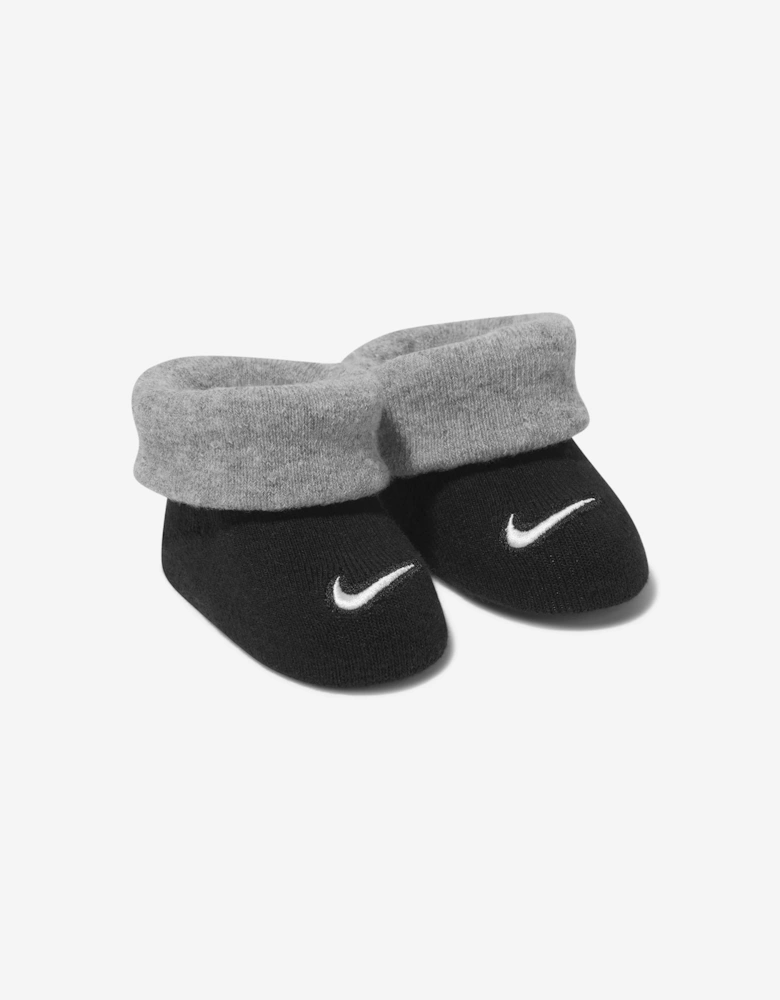 Baby Boys Swoosh Bodysuit Set in Black