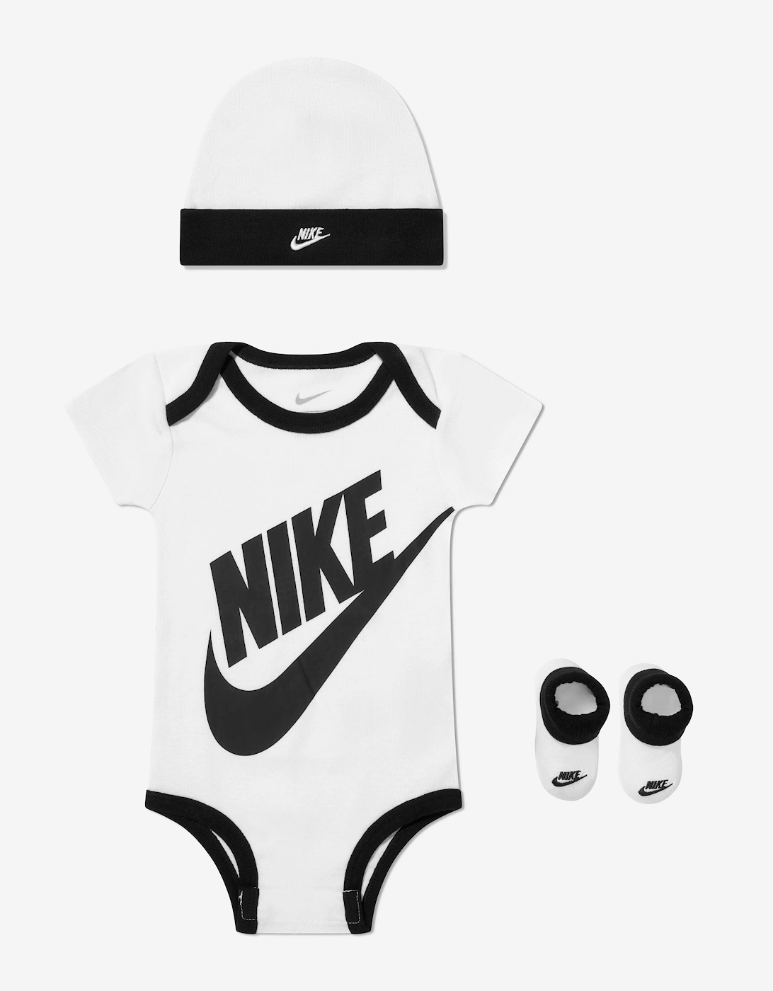 Baby Boys Futura Logo Box Bodysuit Set in White, 5 of 4
