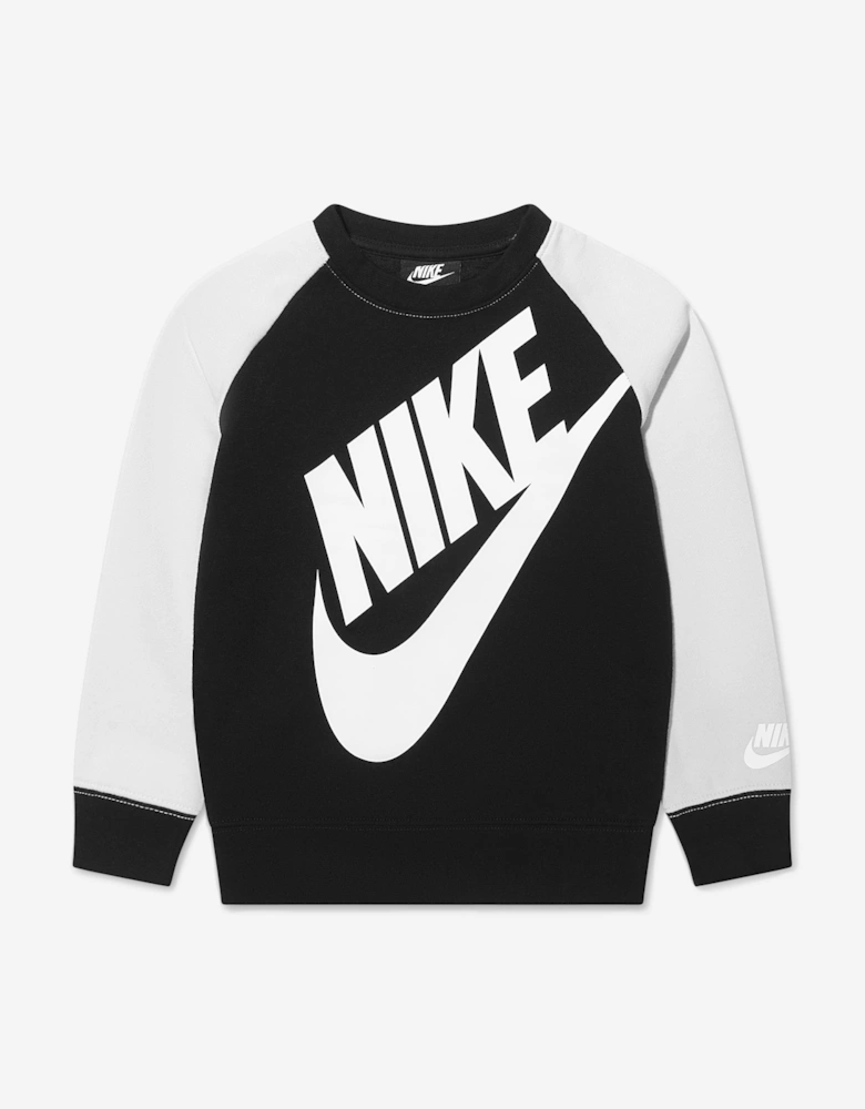 Boys Oversized Futura Crew Tracksuit in Black