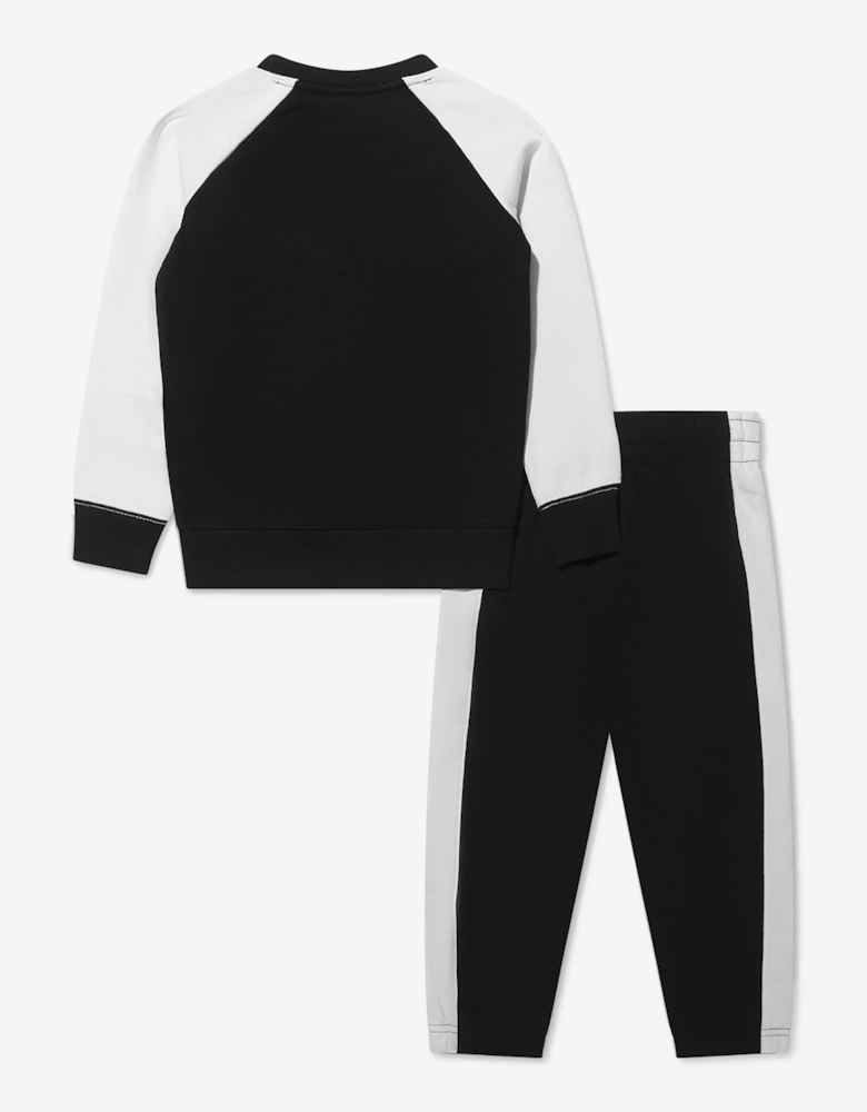 Boys Oversized Futura Crew Tracksuit in Black