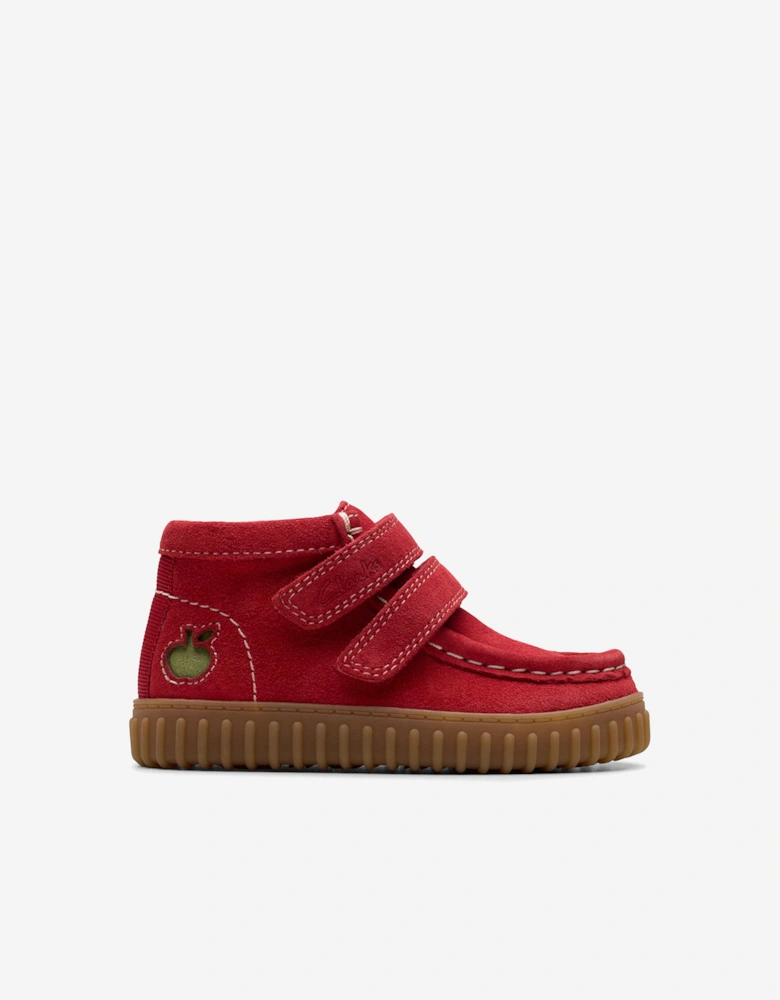 Baby Suede Apple Tor Hill Boots in Red