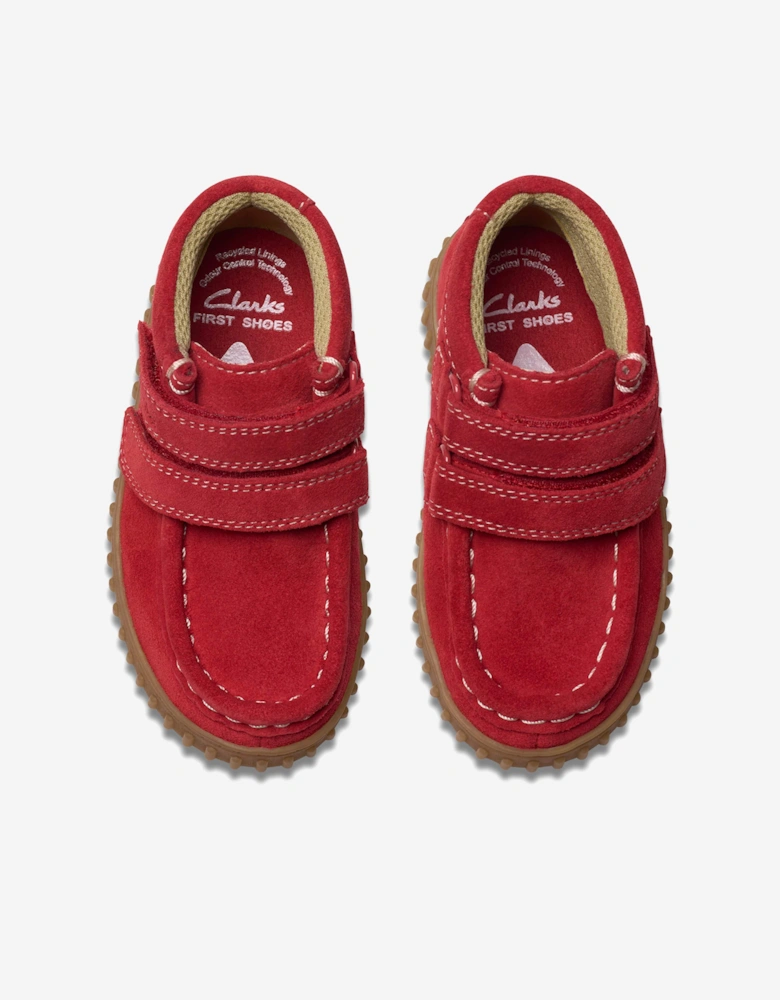 Baby Suede Apple Tor Hill Boots in Red