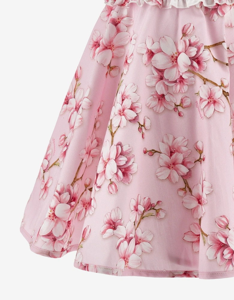 Girls Peach Blossom Dress in Pink