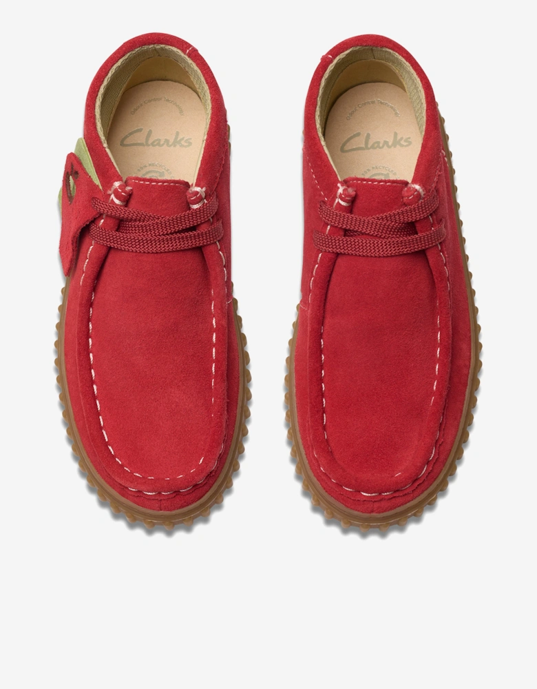 Kids Suede Tor Hill Boots in Red