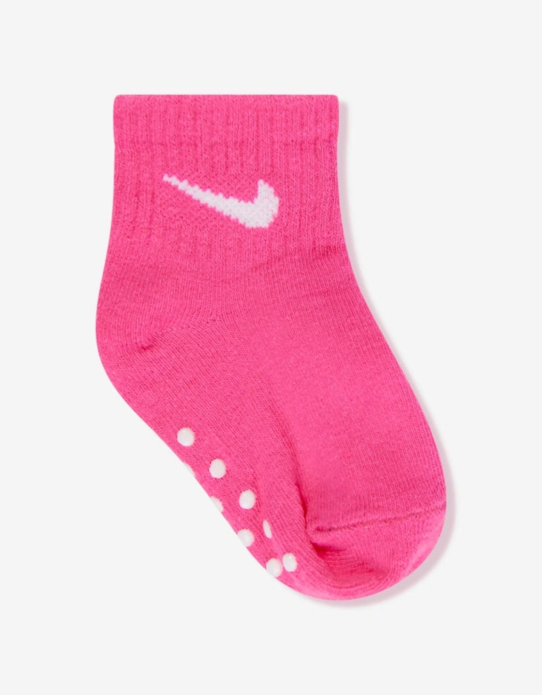 Baby Girls Pop Colour 6 Pack Socks Set in Pink