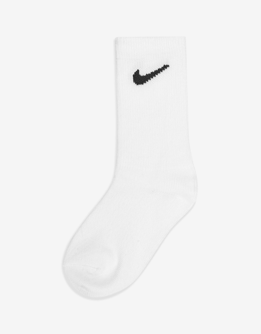 Kids Basic Crew Socks Set (6 Pack) in White