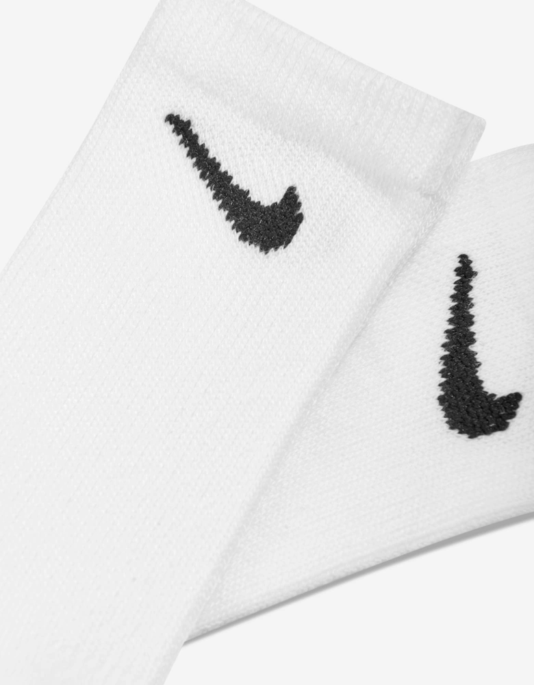 Kids Basic Crew Socks Set (6 Pack) in White