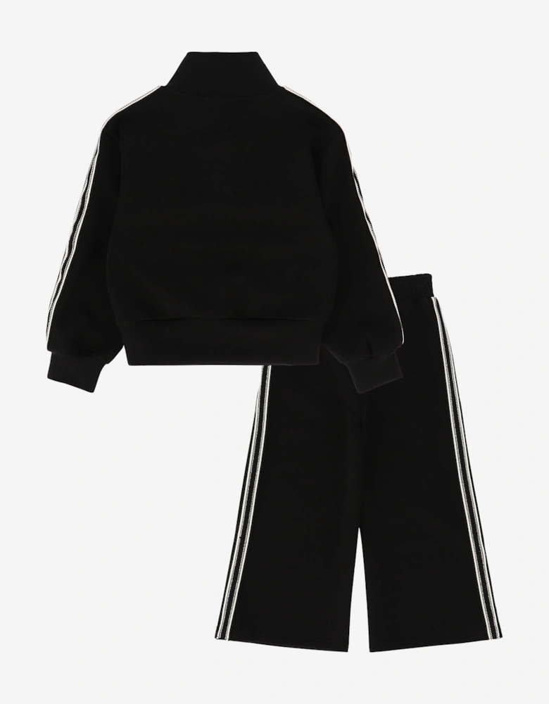 Angels Face Girls Molly Half Zip Tracksuit in Black