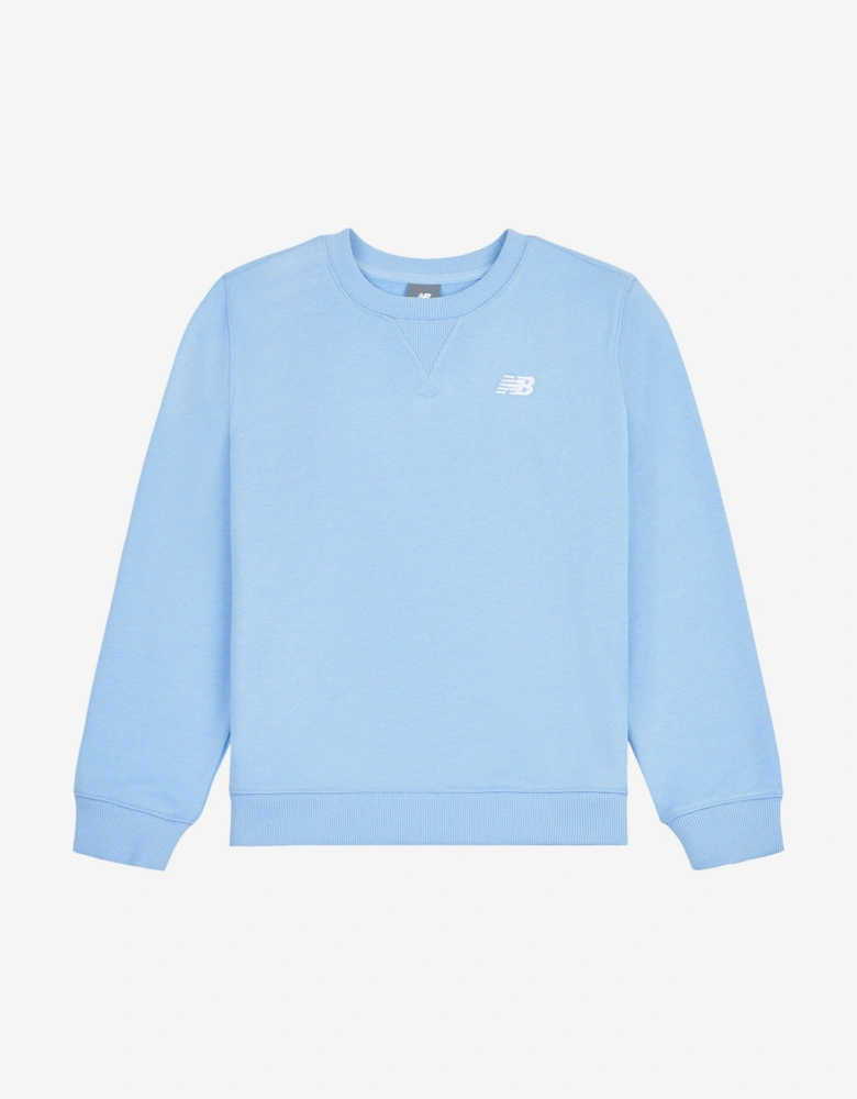 Boys French Terry Small Logo Sweatshirt in Blue