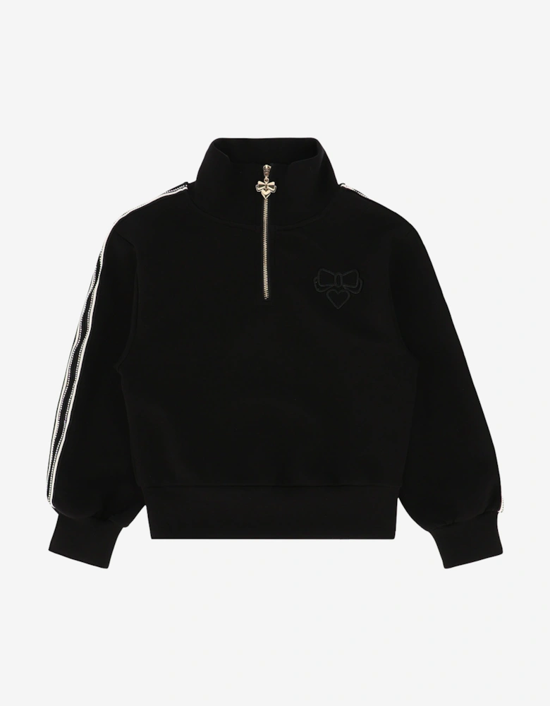 Angels Face Girls Molly Half Zip Tracksuit in Black